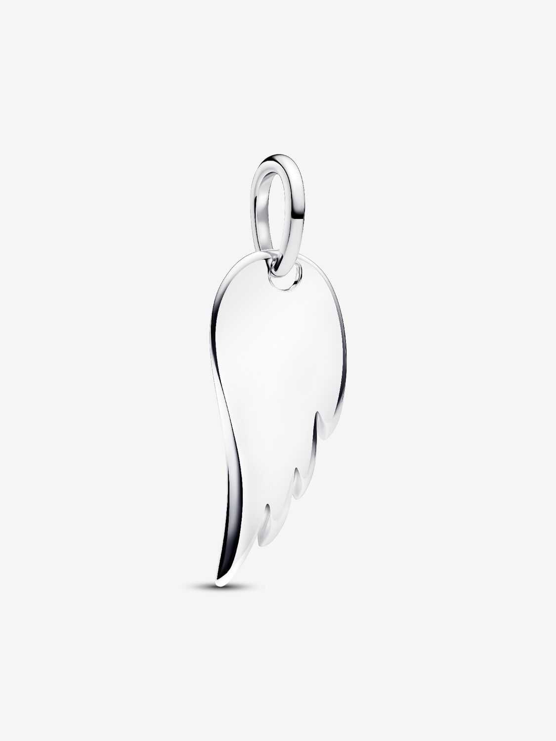 Charm Pandora pendente Ali d Angelo in argento Sterling 925 lucido, personalizzabile con incisione su entrambi i lati