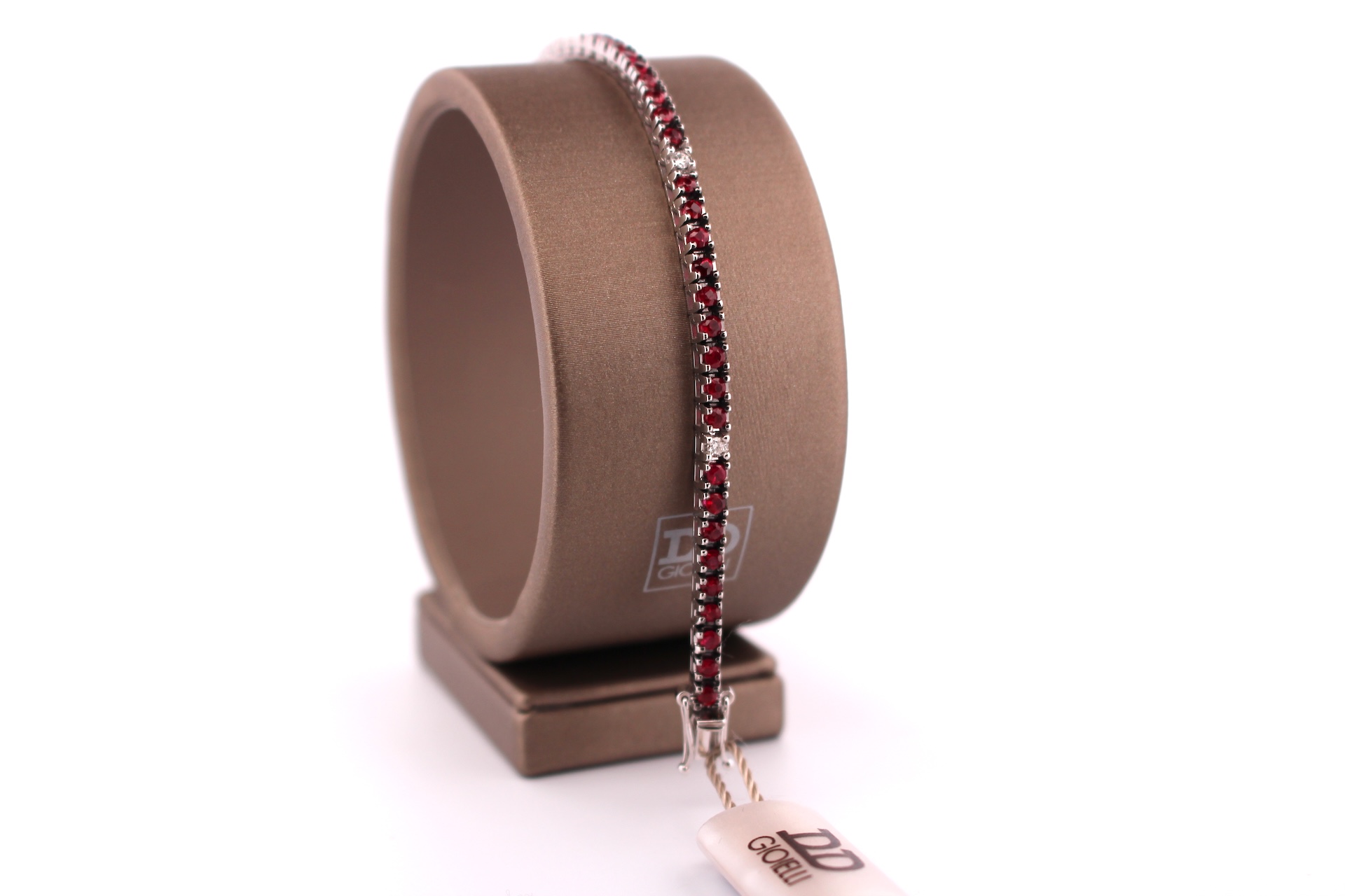 Bracciale Tennis Davite Delucchi con Diamanti e Rubini