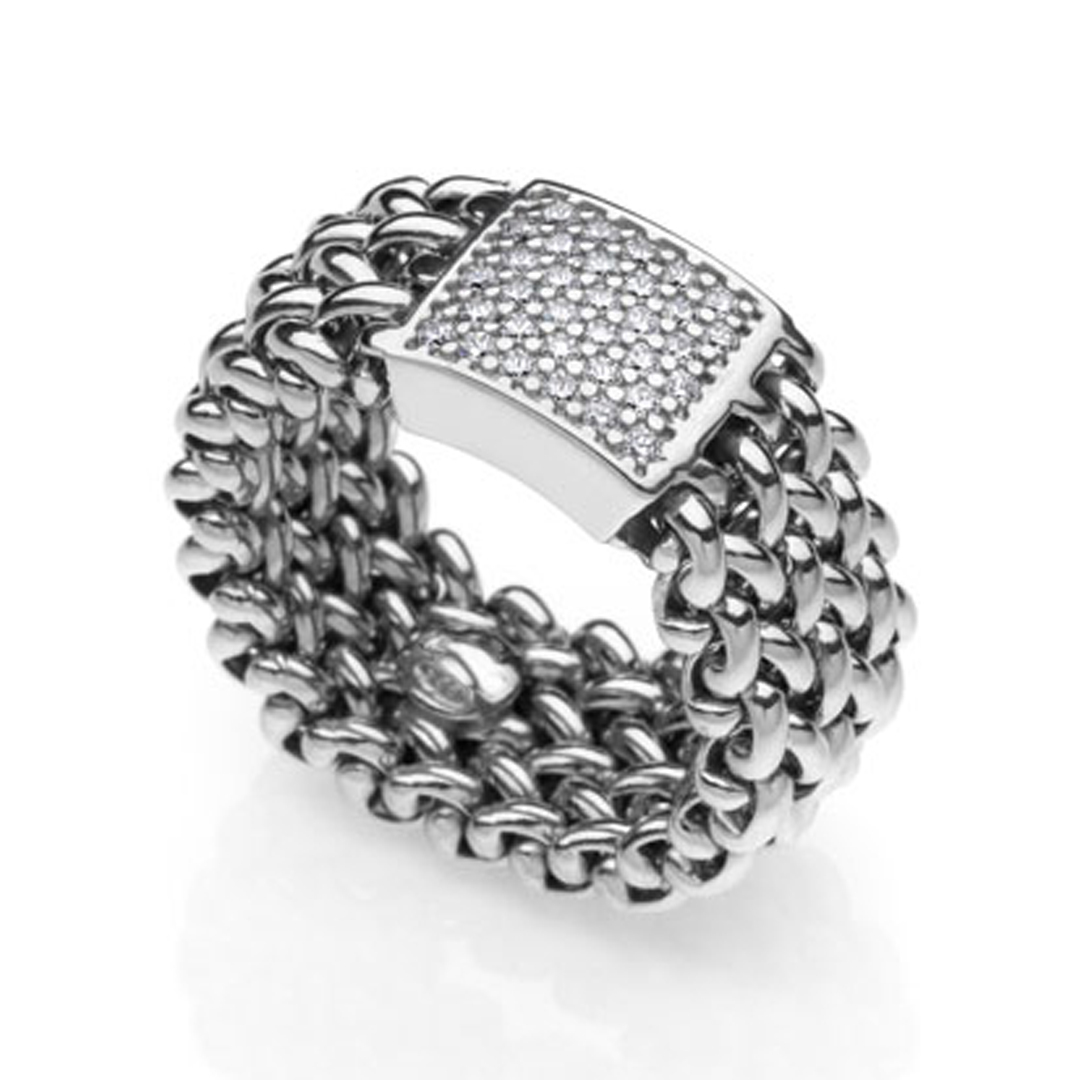 Anello Donna Unoaerre Chicco con Zirconi 