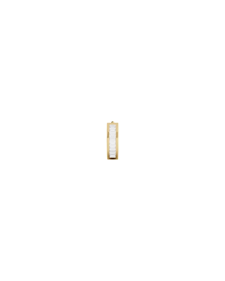 Orecchino Amabile Hoop Zirconia Mini con Zirconi in Argento Placcato Oro