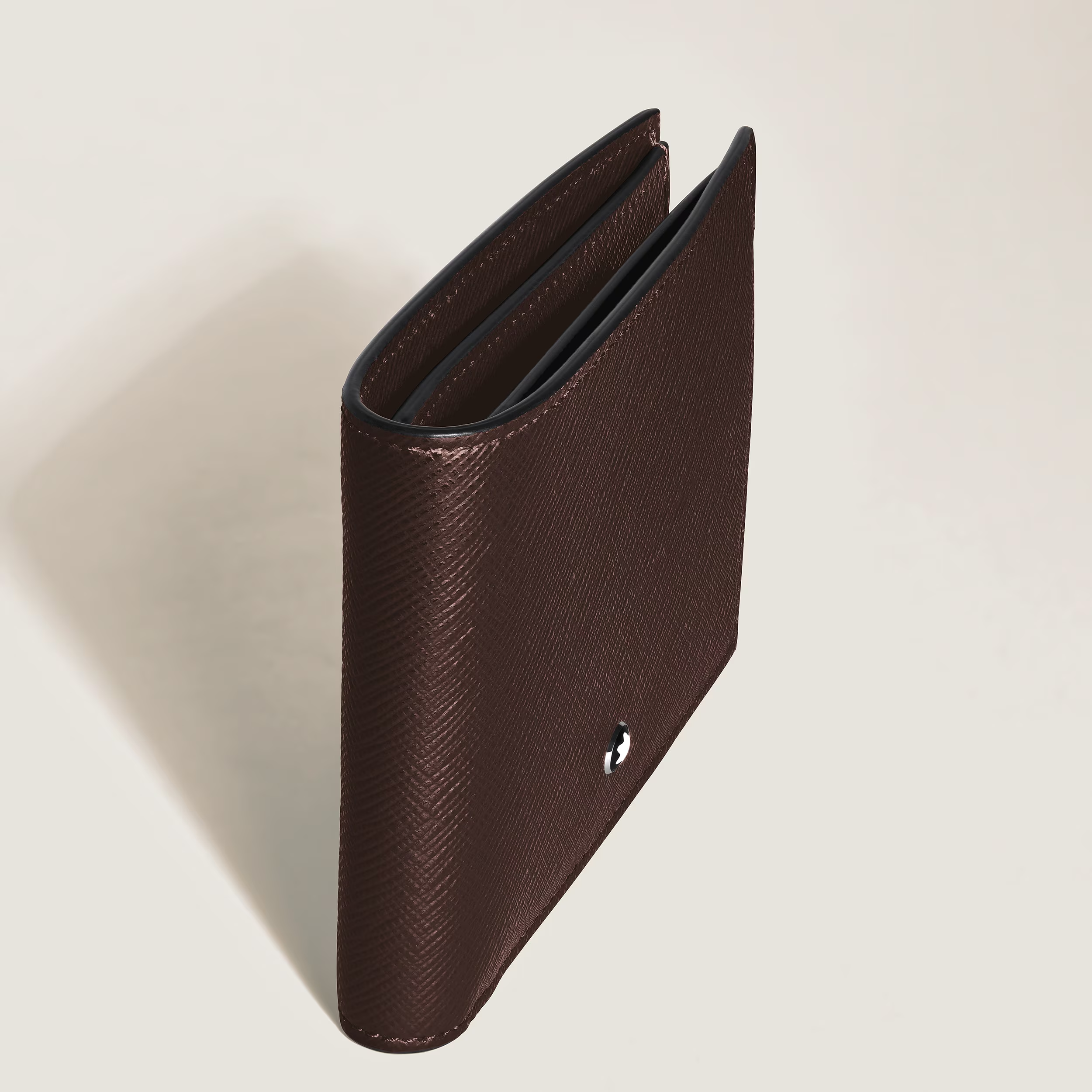 Portafoglio Montblanc6 Tasche in Pelle Sartorial Ebano