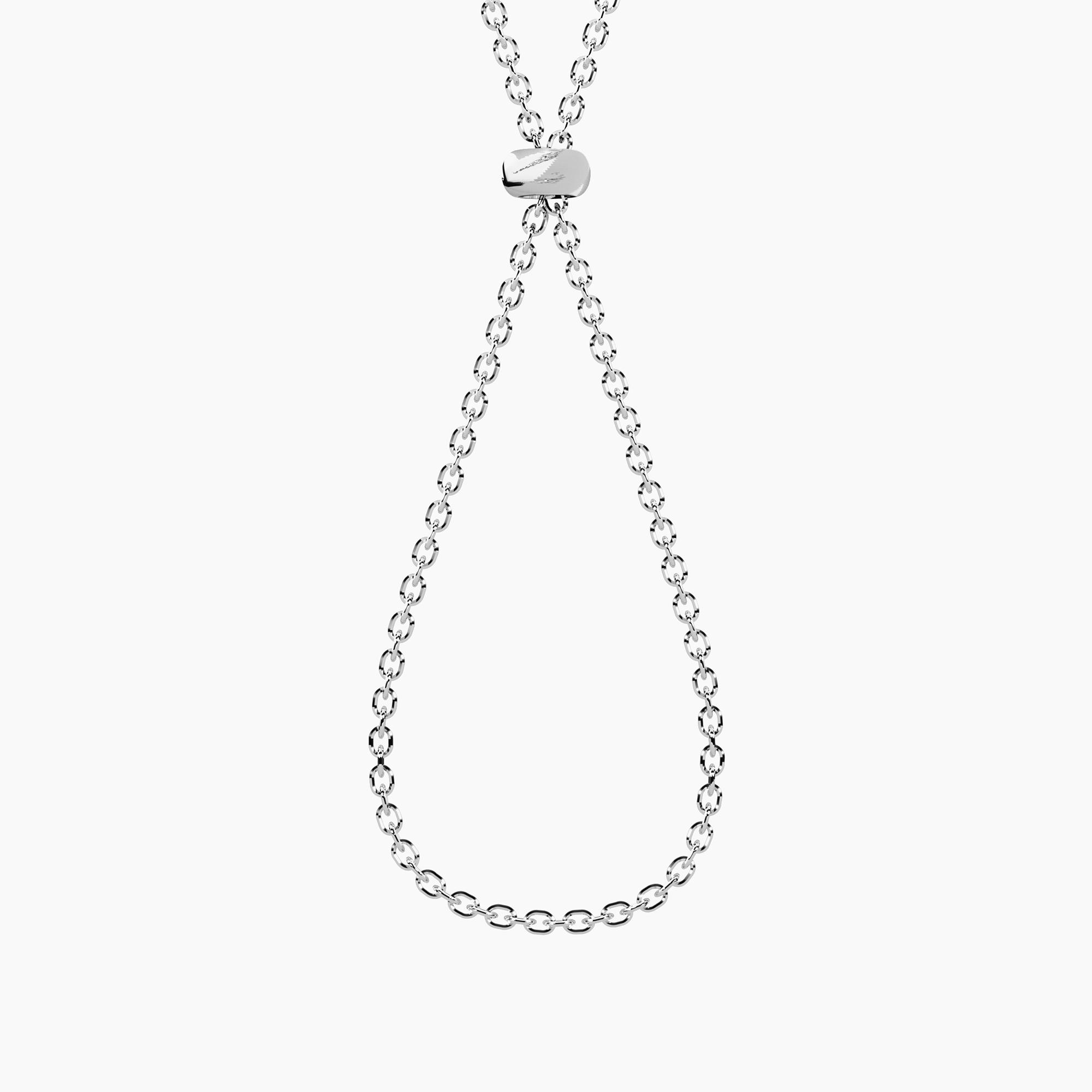 Collana Donna Kidult Intreccio Componibile con Catena Diamantata