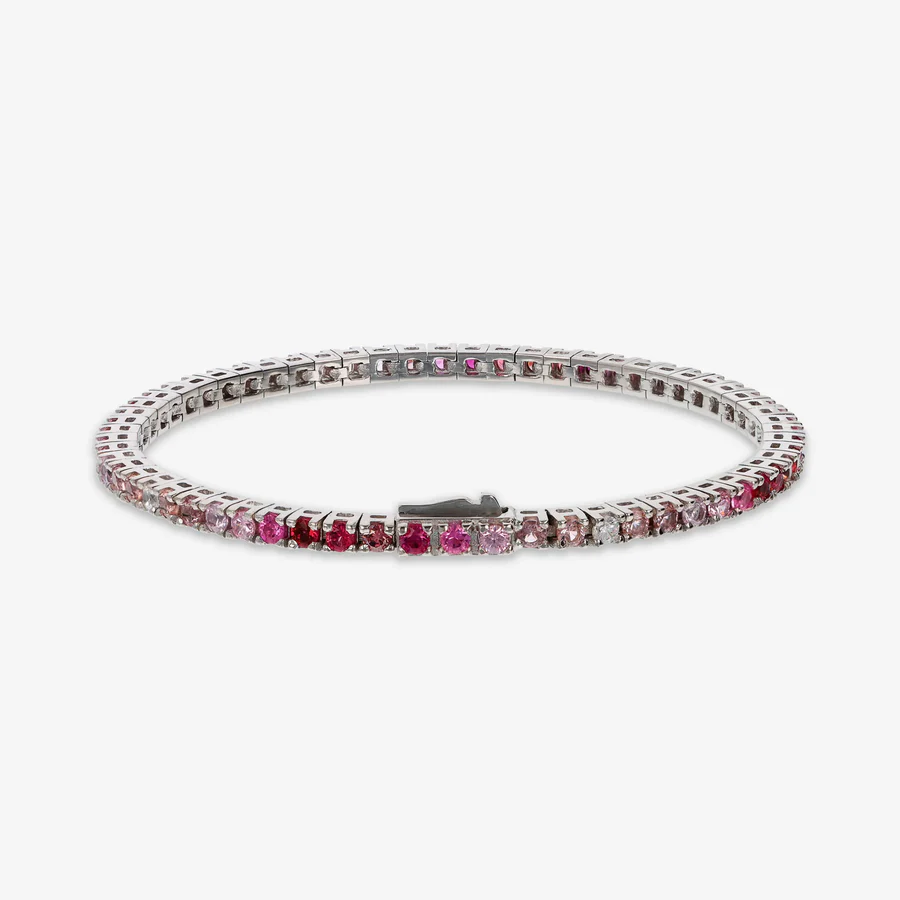 Bracciale Tennis Uomo Albert M con Cubic Zirconia Effetto Dégradé in Argento 925