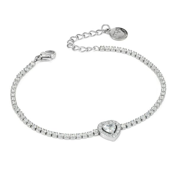 Bracciale Boccadamo con Cuore di Strass e Zircone 