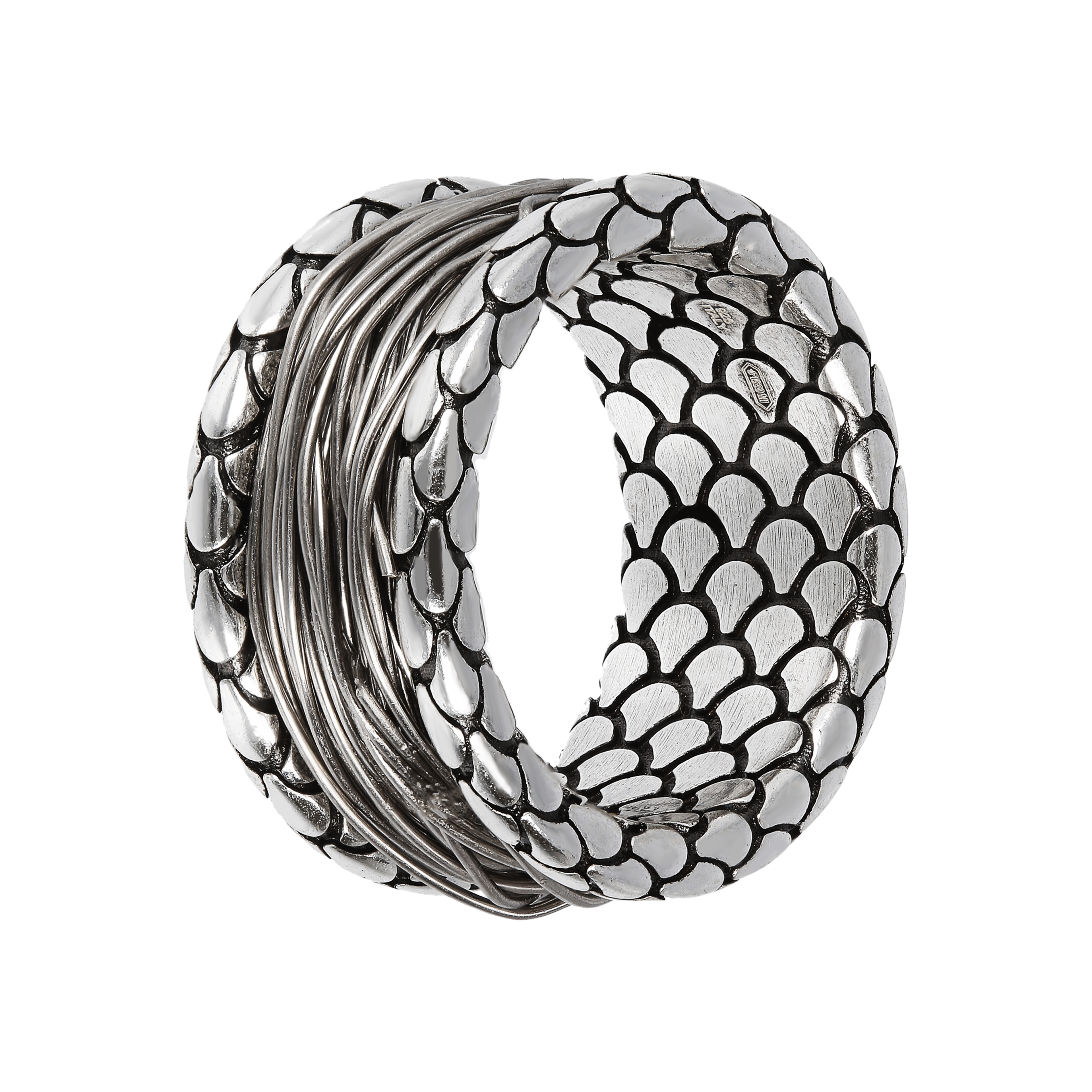 Anello Uomo albert a Fascia Multifilo Texture Sirena