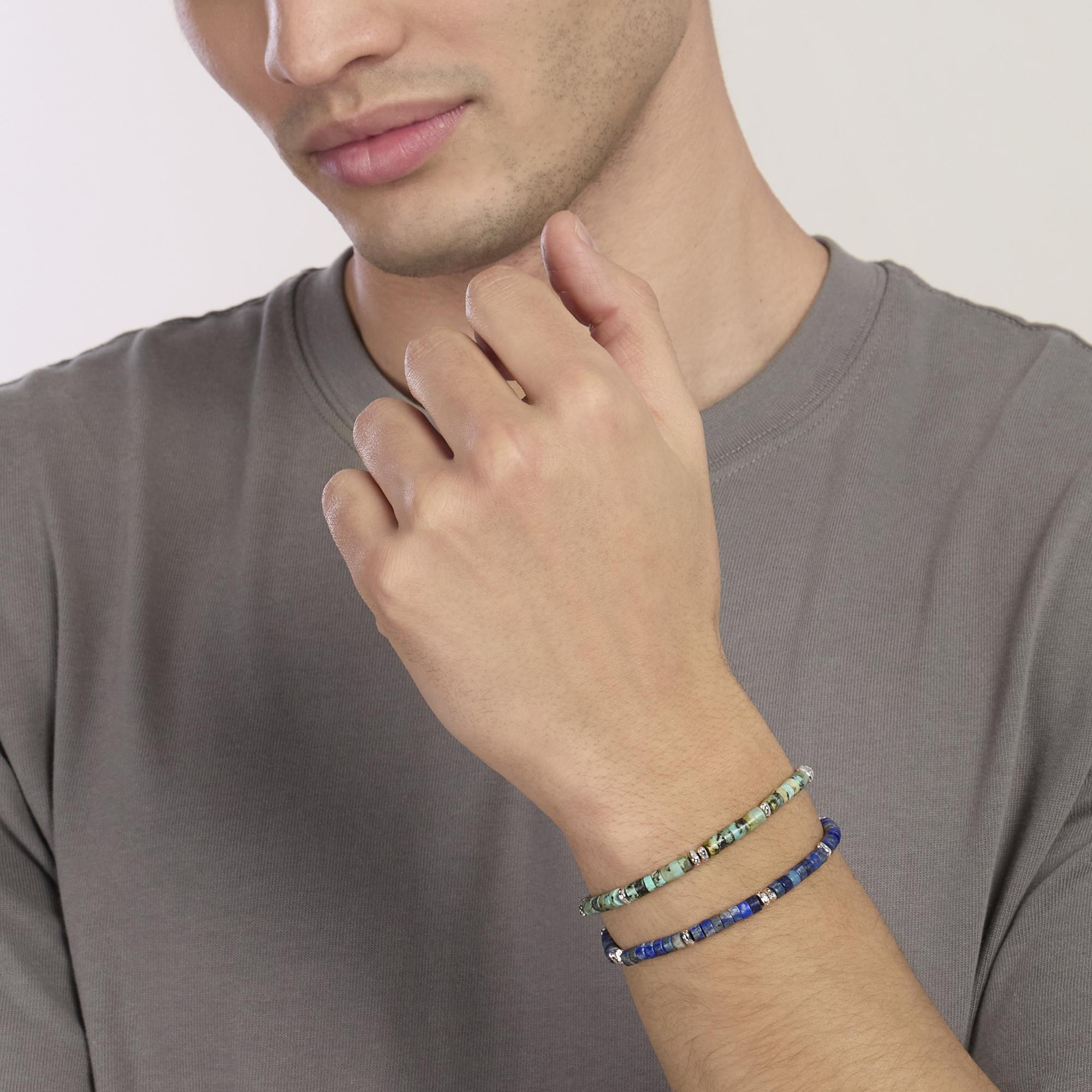 Bracciale Uomo Mabina Beach Party in Argento e Lapis Blu 