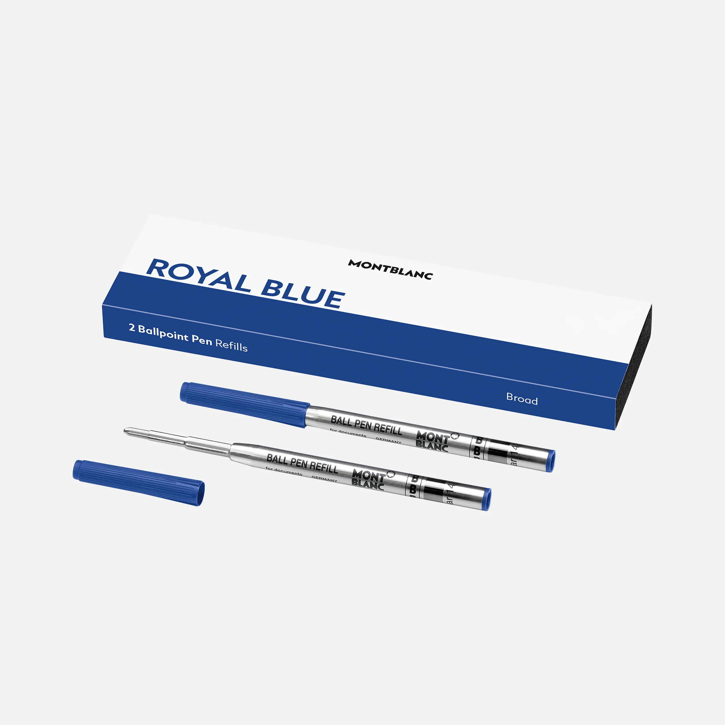 2 Refill Montblanc per Penna a Sfera Broad Royal Blue 