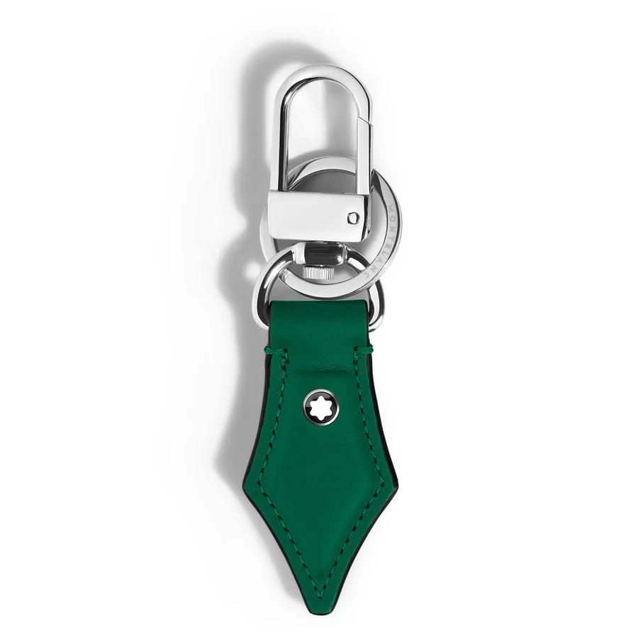 Portachiavi Montblanc a Forma di Pennino in Pelle Soft Verde 