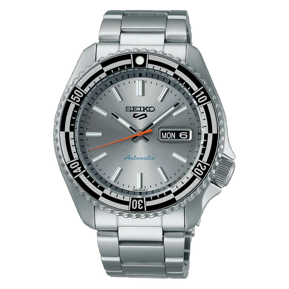 Orologio Uomo Seiko 5 Sports Automatico 3 Sfere Data con Quadrante Silver 42 mm