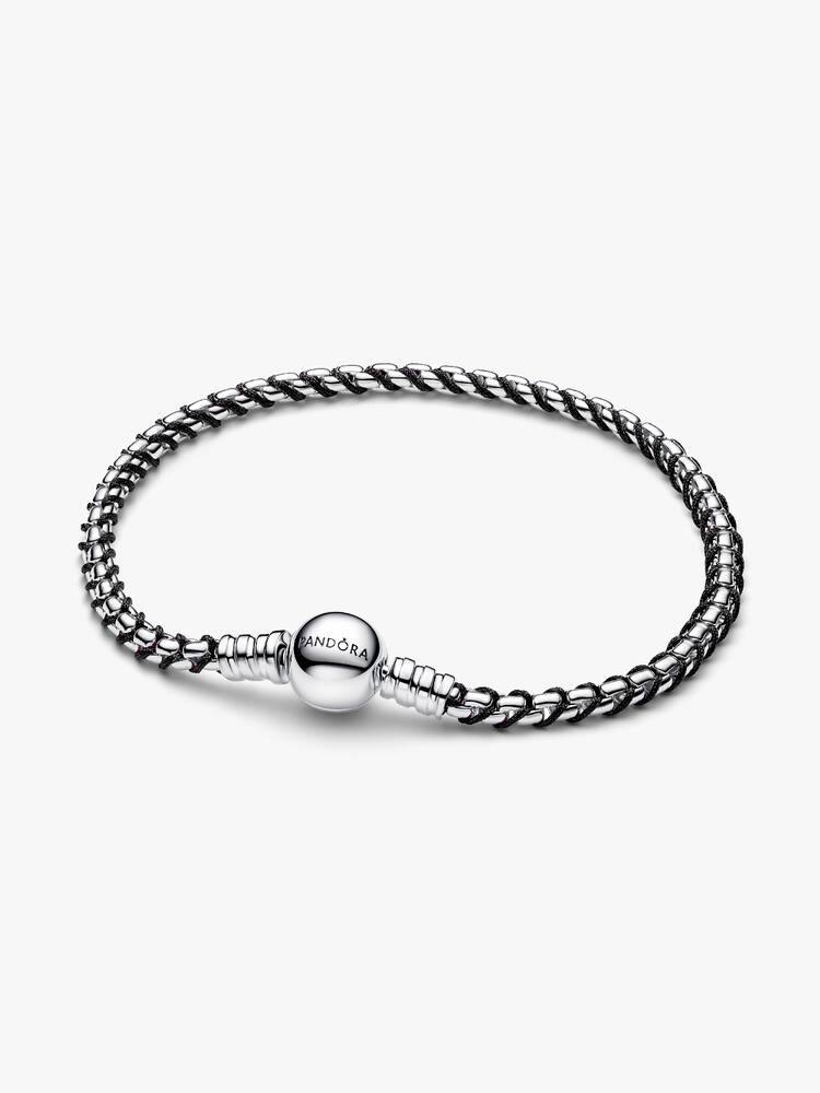 Bracciale Pandora Intreccio Tessuto Nero