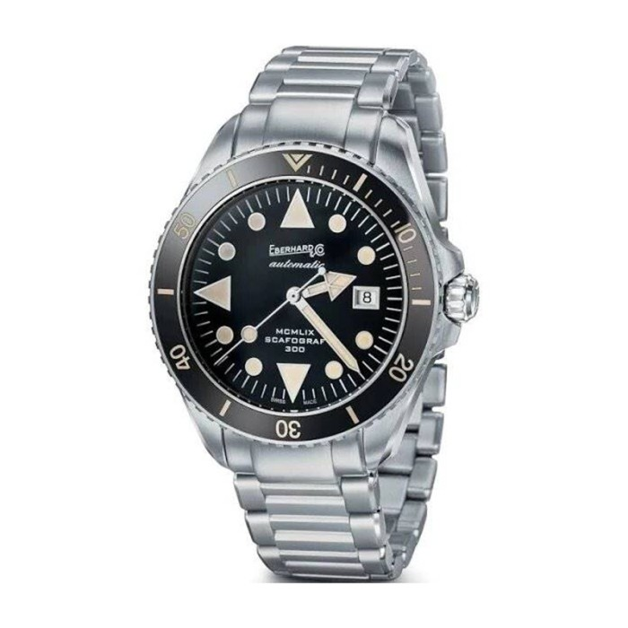 8607_40353_304514300497.bmp Orologio Uomo Eberhard Scafograph 300 Automatico con Quadrante Nero 43 mm