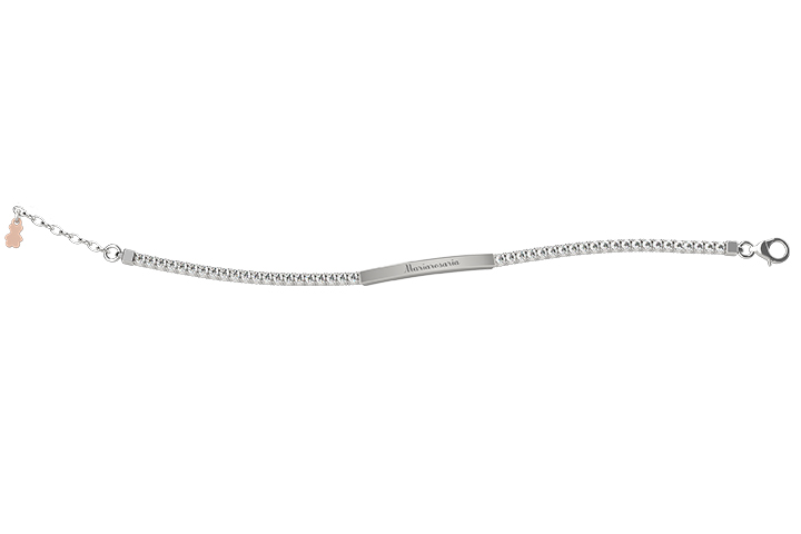 Bracciale Donna Nanan Tennis con Zirconi Bianchi e Targa