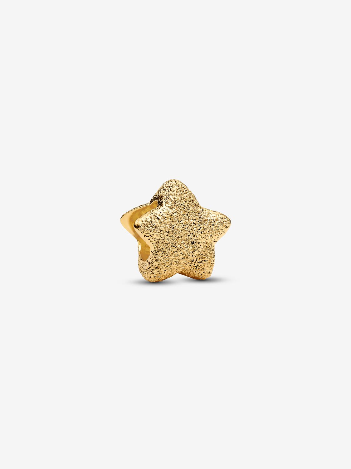 Mini Charm Pandora Stella Effetto Diamantato Placcatura Oro 14kt
