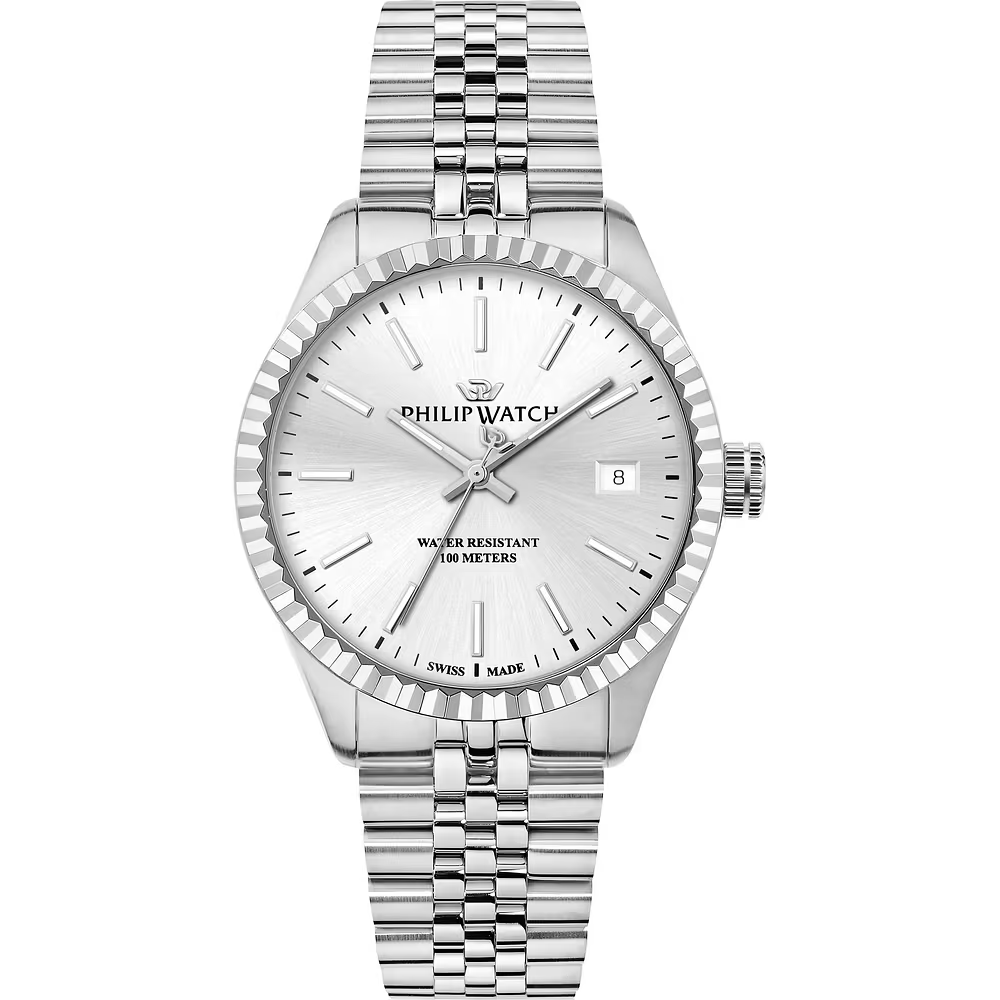Orologio Uomo Philip Watch Caribe Urban al Quarzo con Quadrante Silver 39 mm 