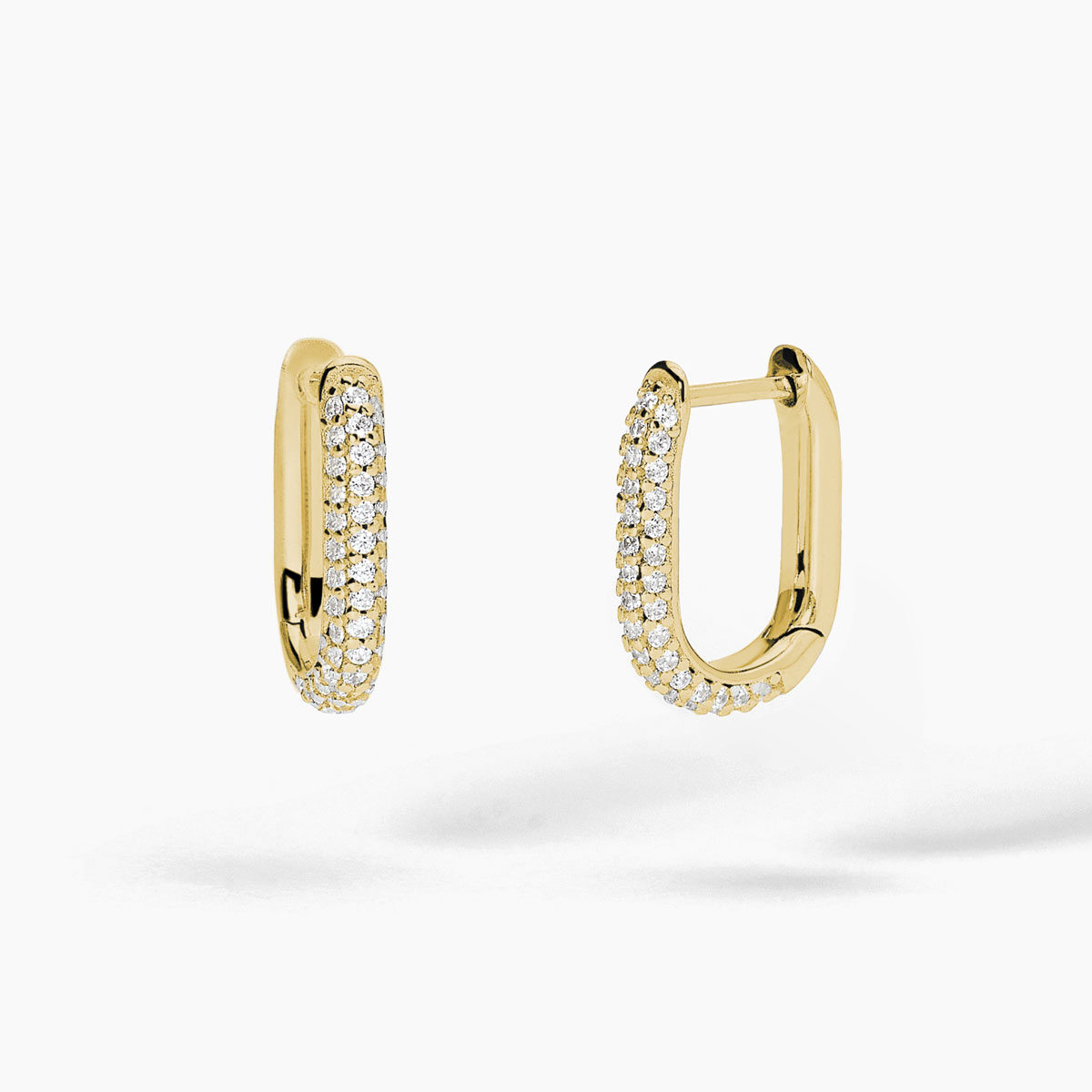 Orecchini Ovali Mabina in Argento Dorato