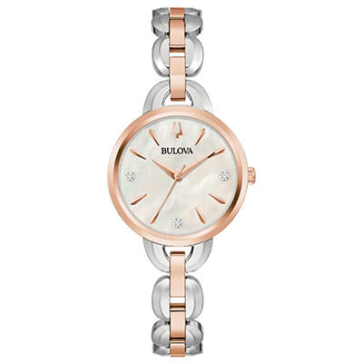 Orologio Donna Bulova Classic Diamonds al Quarzo con Quadrante Madreperla 28 mm 