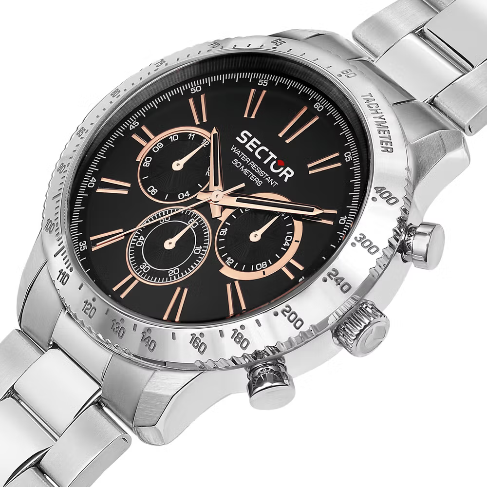 Orologio Uomo Sector 270 al Quarzo con Quadrante Nero 45 mm