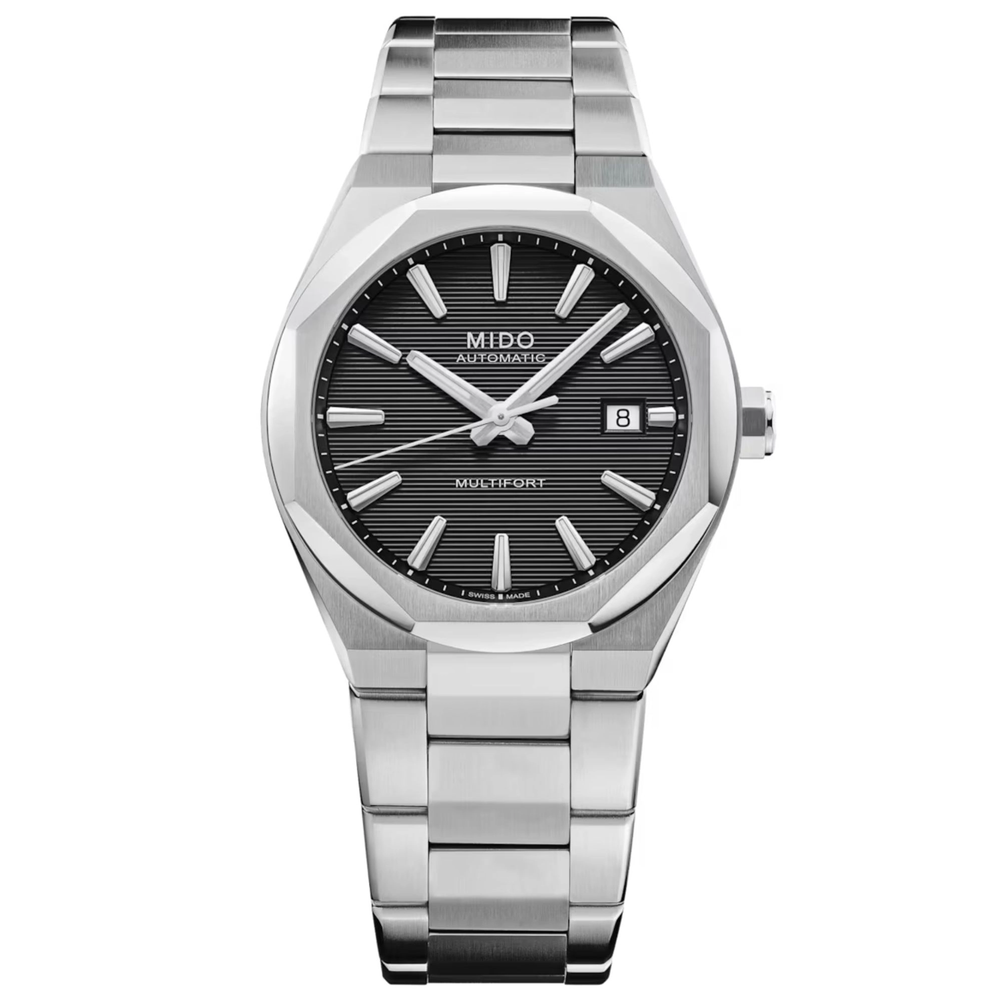 Orologio Uomo Mido Multifort 8 One Crown Automatico con Quadrante Nero 40 mm 