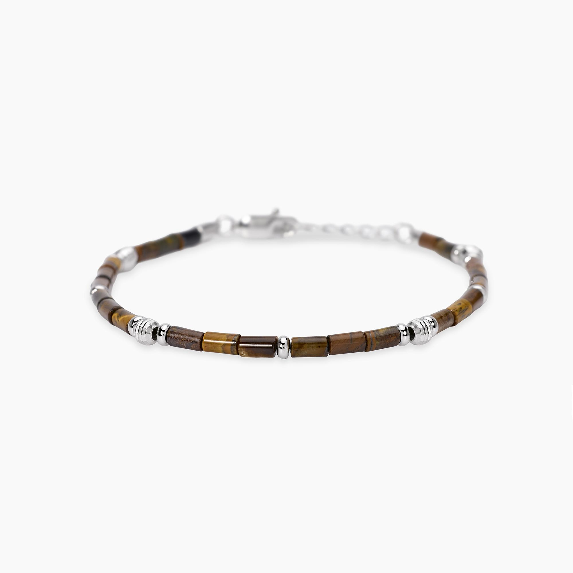 Bracciale Uomo Mabina Ibiza in Argento con Occhio di Tigre