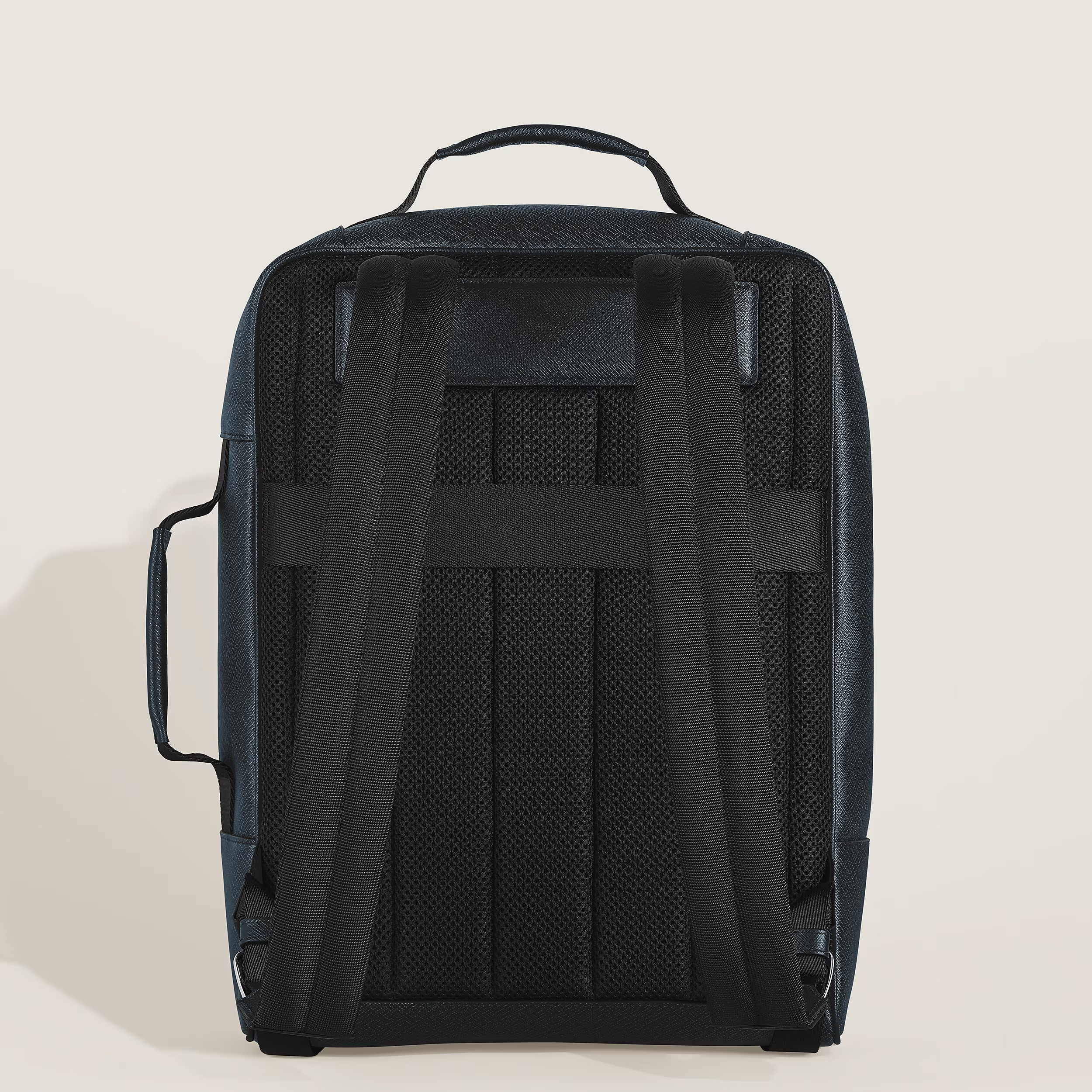 Zaino Rettangolare Montblanc Companion in Pelle Sartorial Goffrata Blu/Nero