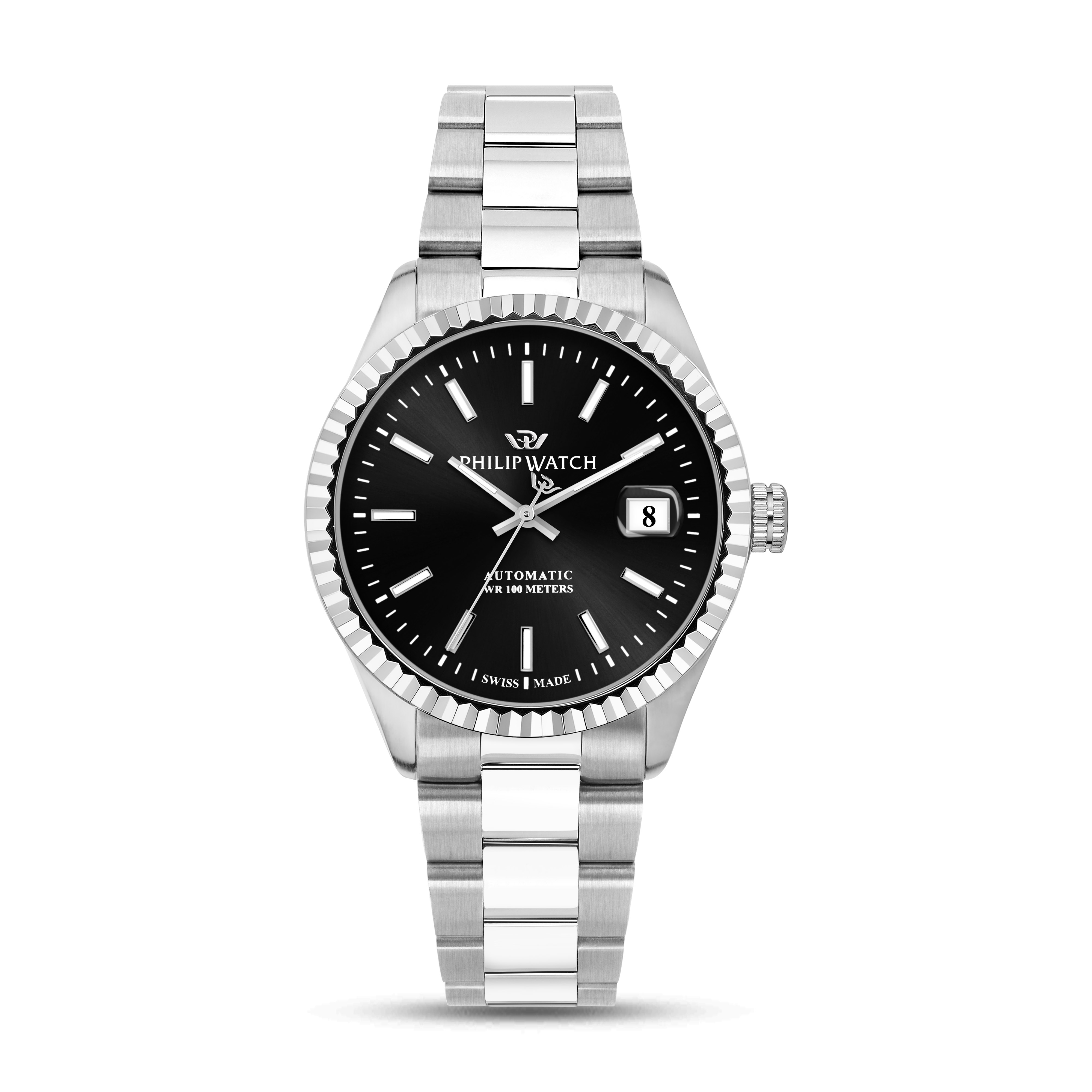 Orologio Uomo Philip Watch Caribe Automatico con Quadrante Nero 39 mm