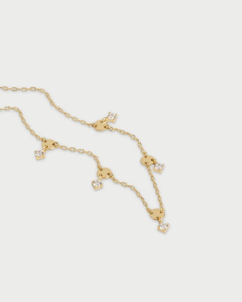 Collana Donna Rue Des Mille Essence in Argento Placcato Oro e Zirconi 