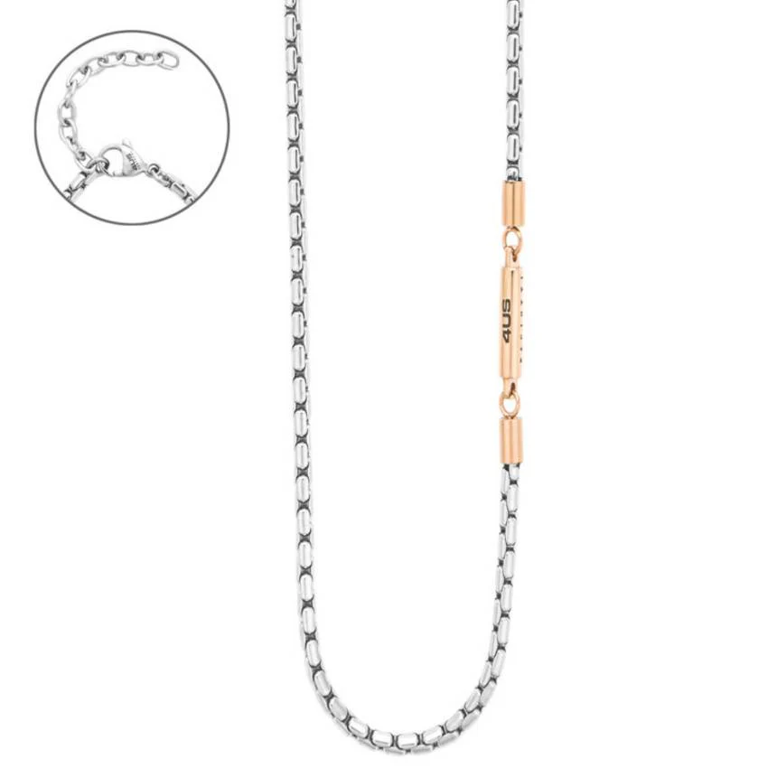 Collana Uomo Paciotti in Acciaio e Dettagli pvd Rosè 