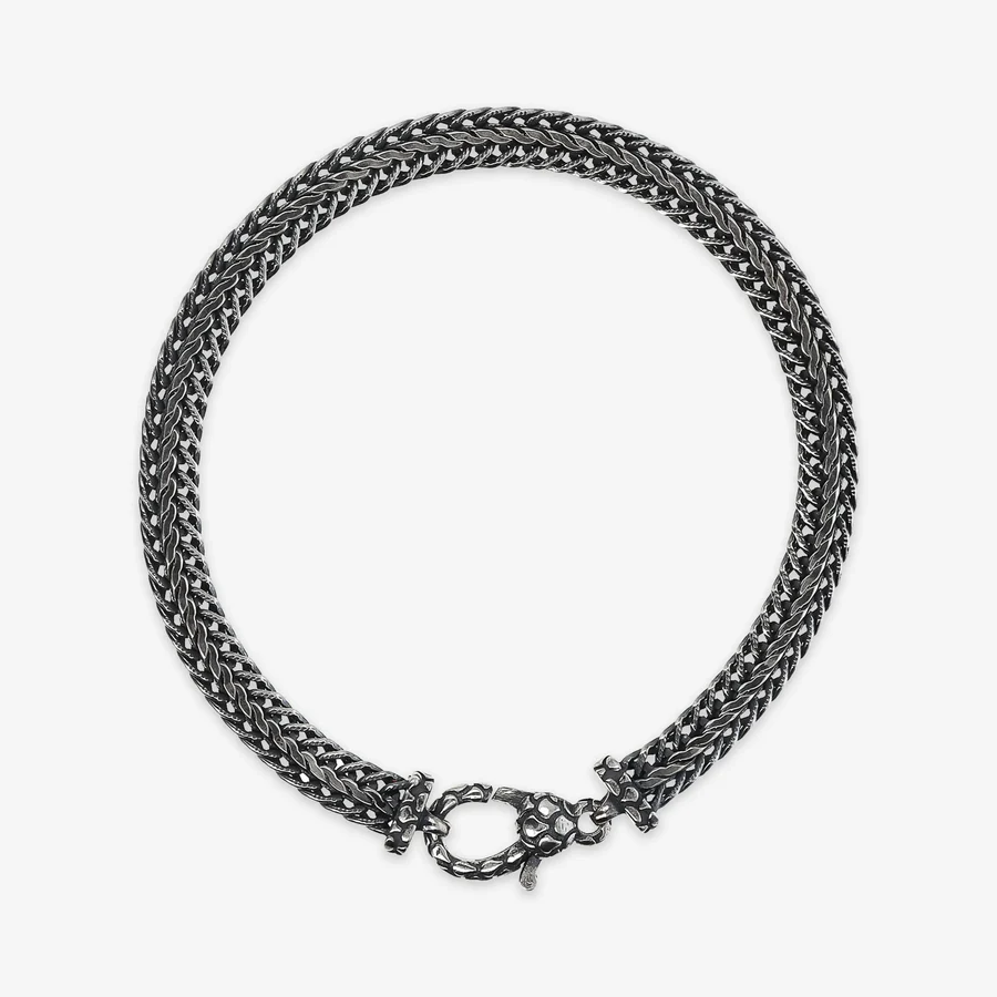 Bracciale Uomo Albert M Catena Spiga Piatta in Argento 925