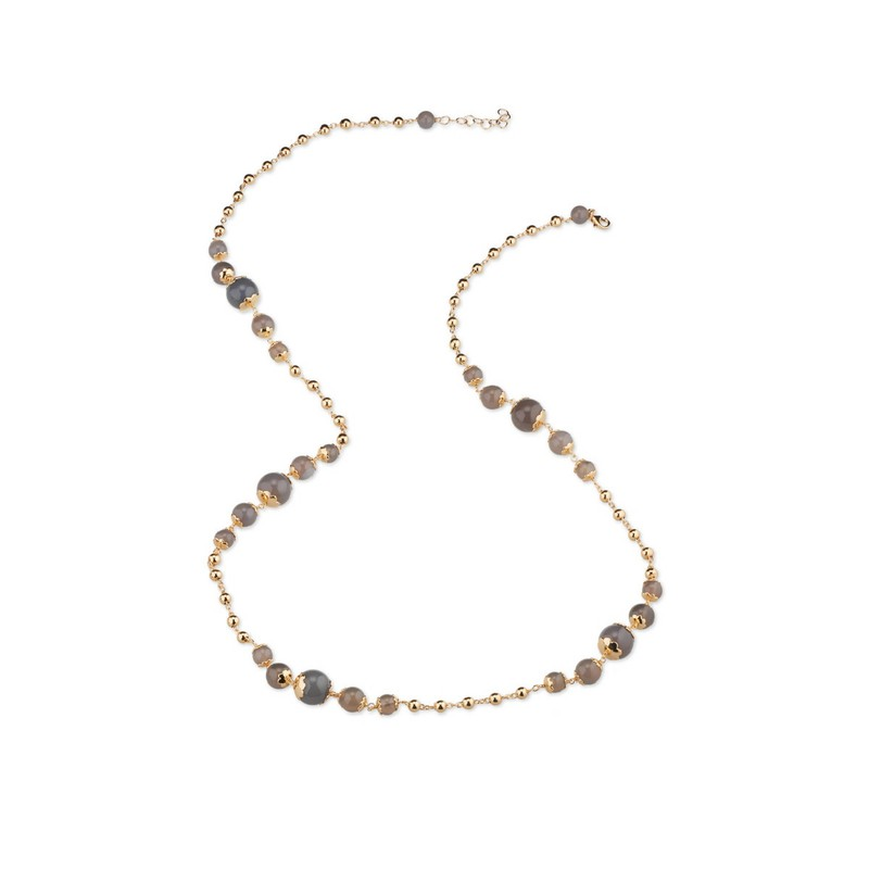 Collana Donna Sovrani in Ottone con Agata Grigia 