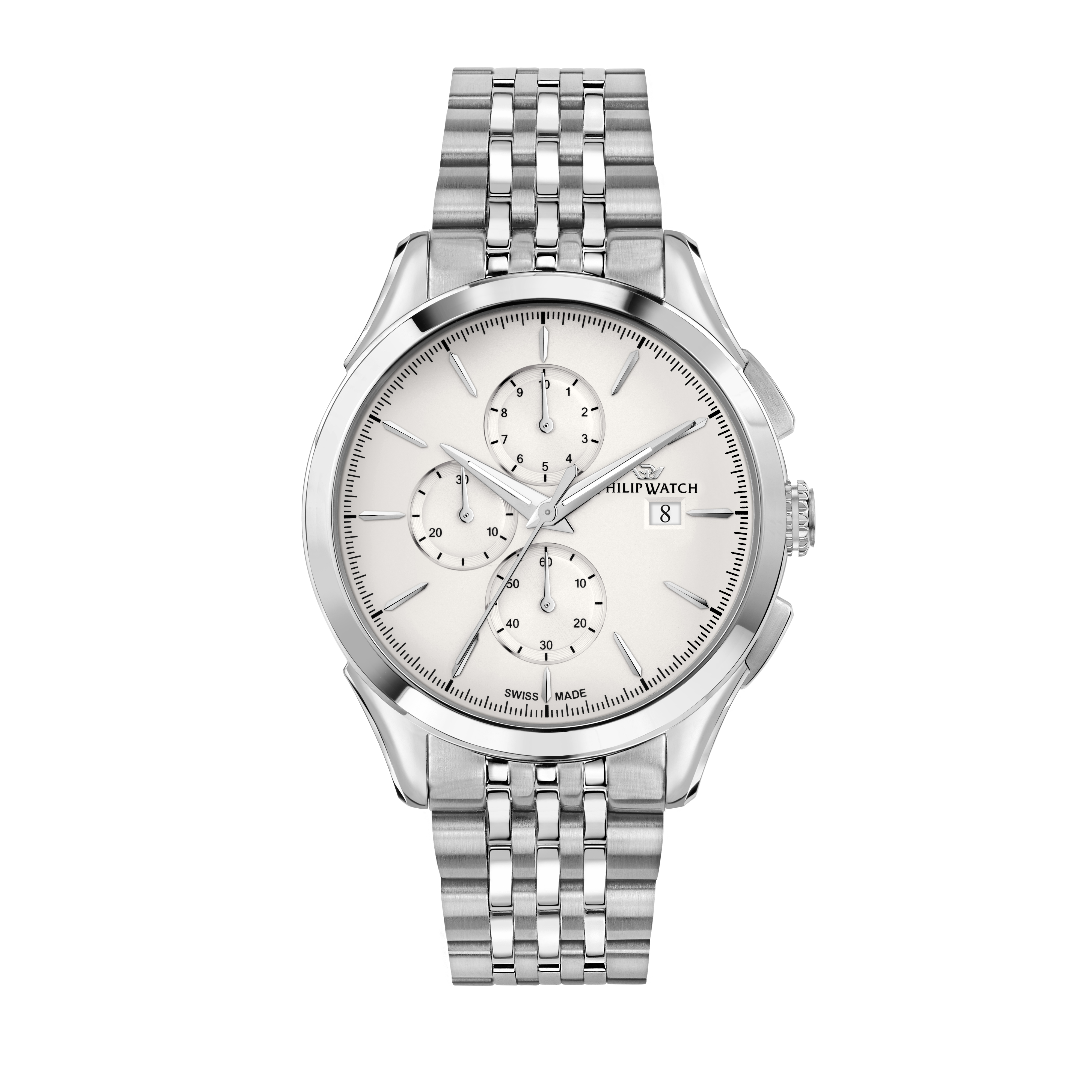 Orologio Uomo Philip Watch Roma al Quarzo con Quadrante Bianco 41 mm