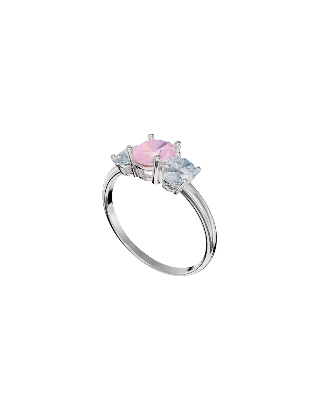 Anello Donna Amabile Trilogy Floral con Pietre Rosa e Celesti  Misura S