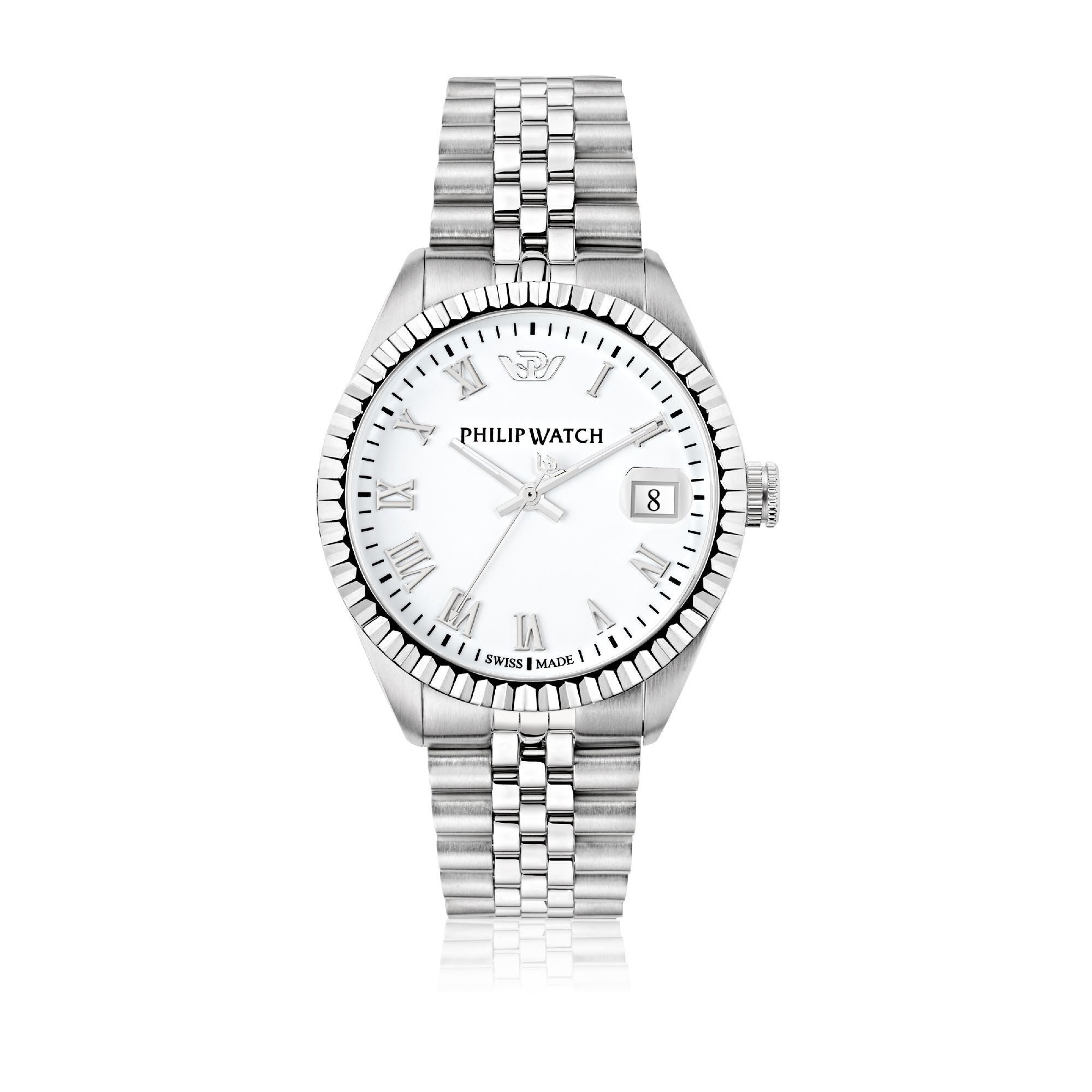 Orologio Uomo Philip Watch Caribe al Quarzo con Quadrante Bianco 41 mm
