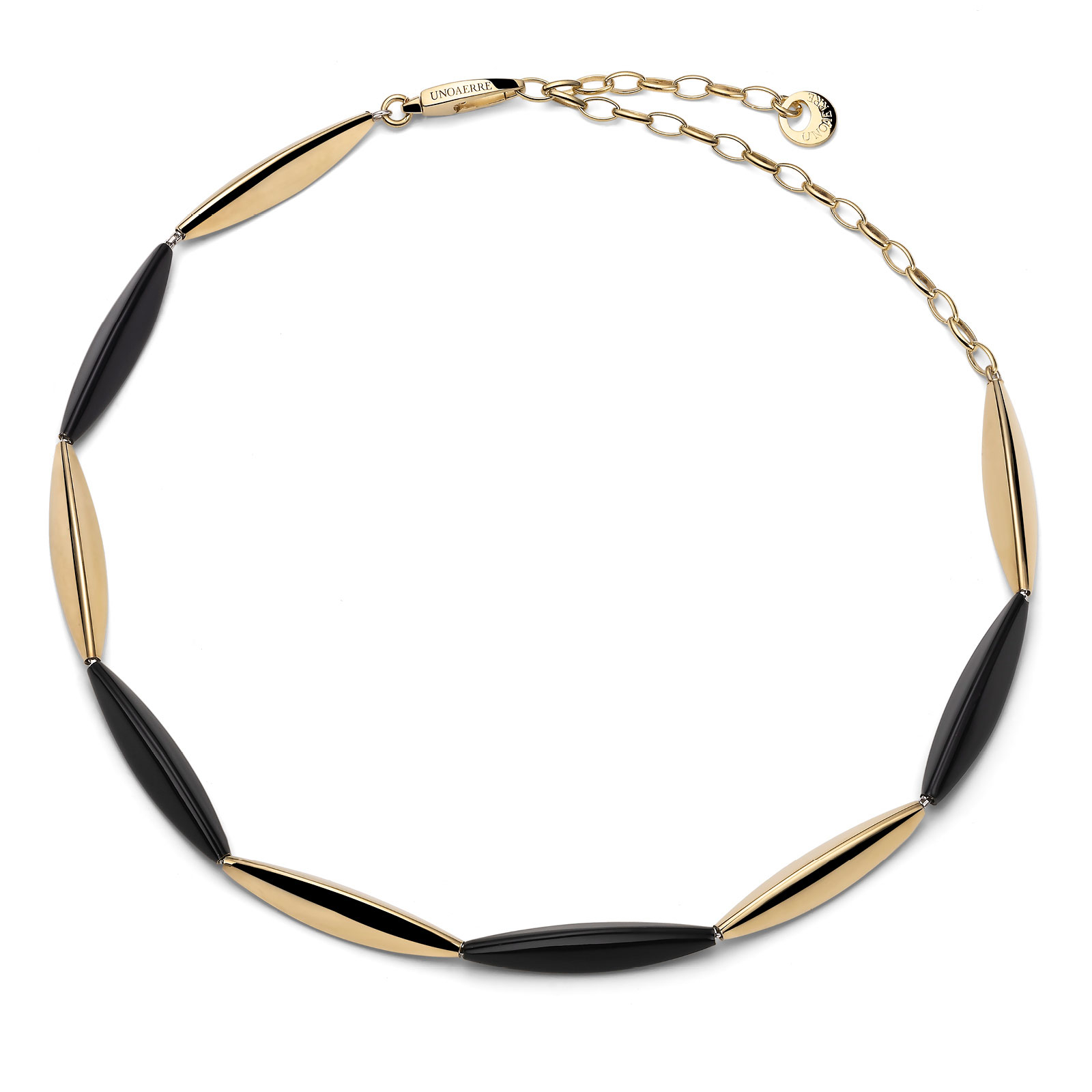 Collana Donna Unoaerre Aria con Elementi Neri 