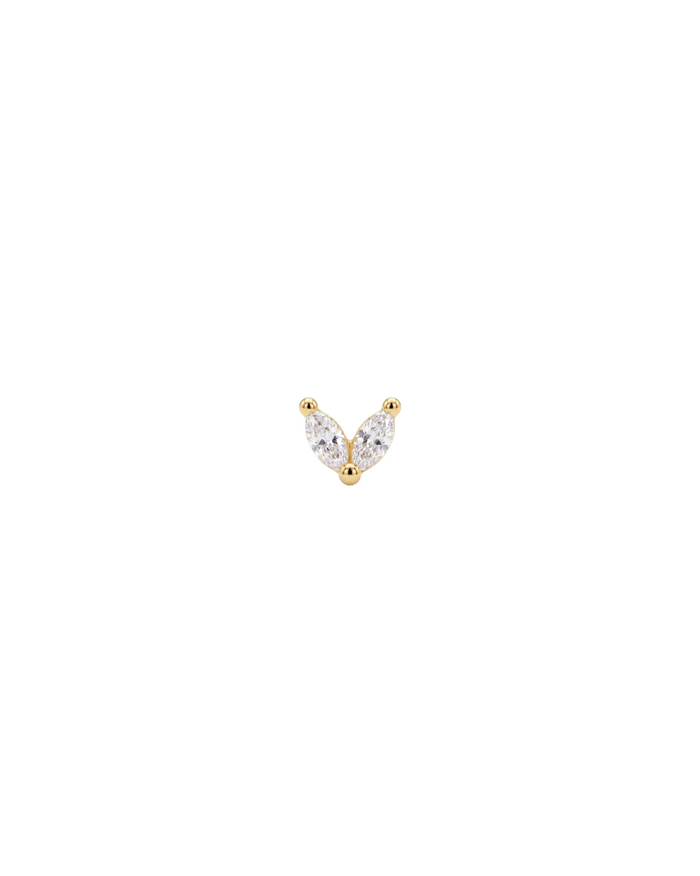Orecchino Amabile Micro Glow in Argento 925 Placcato Oro