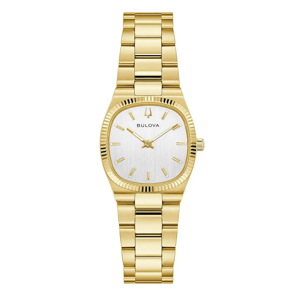Orologio Donna Bulova Seville al Quarzo con Quadrante Bianco 25 mm
