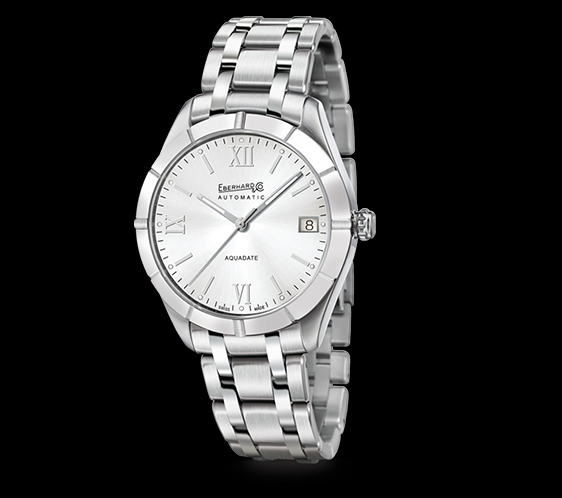 8596_156165_30384489216.bmp Orologio Uomo Eberhard Aquadate Grande Taille Automatico con Quadrante Silver 41 mm