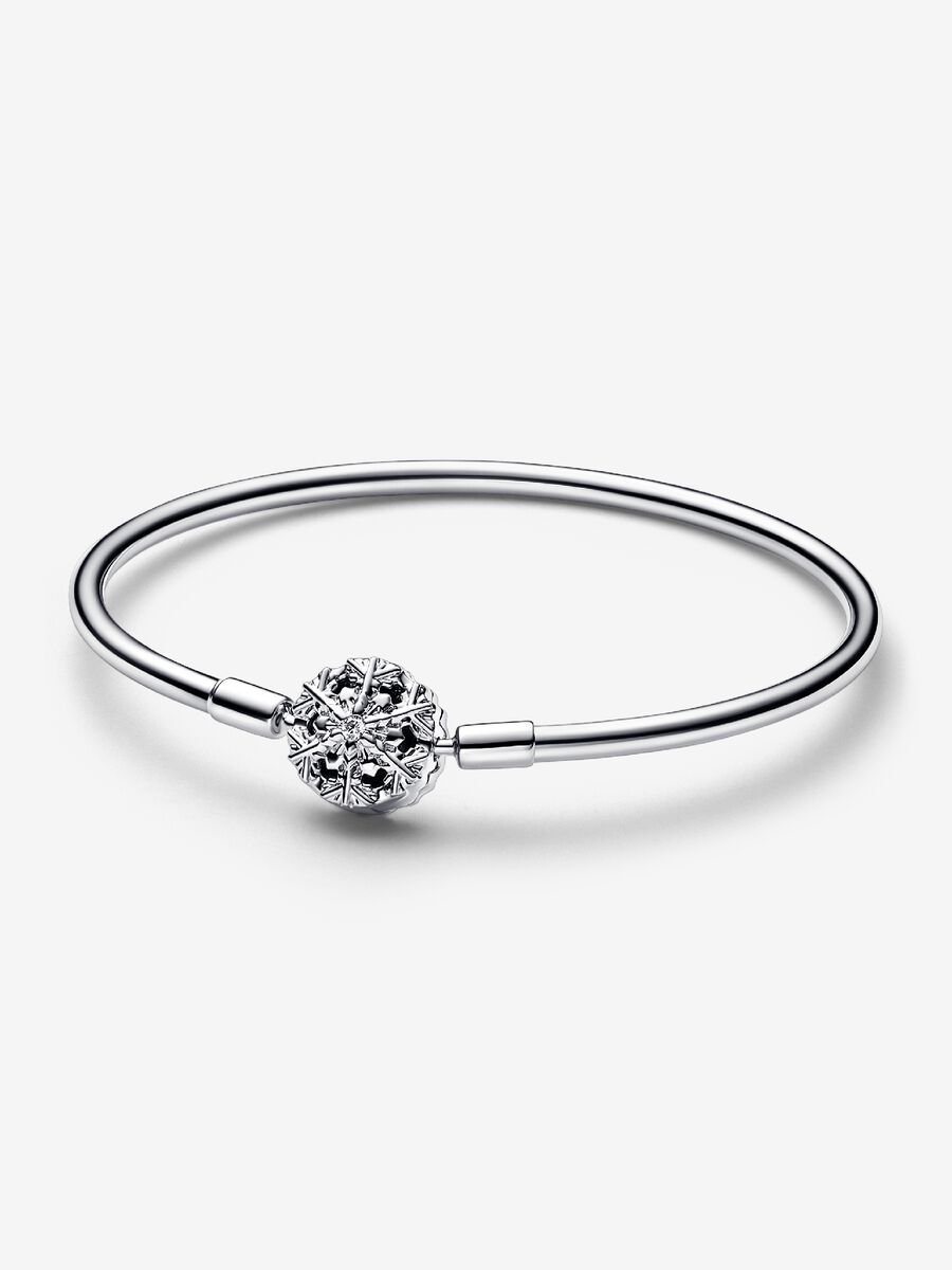 Bracciale Rigido Pandora con Chiusura Fiocco di Neve - 592286C01-21