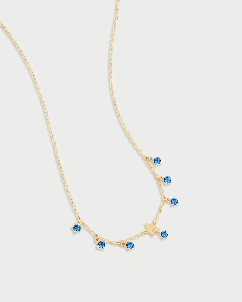 Collana Donna Rue Des Mille Essence con Zirconi Blu Pendenti