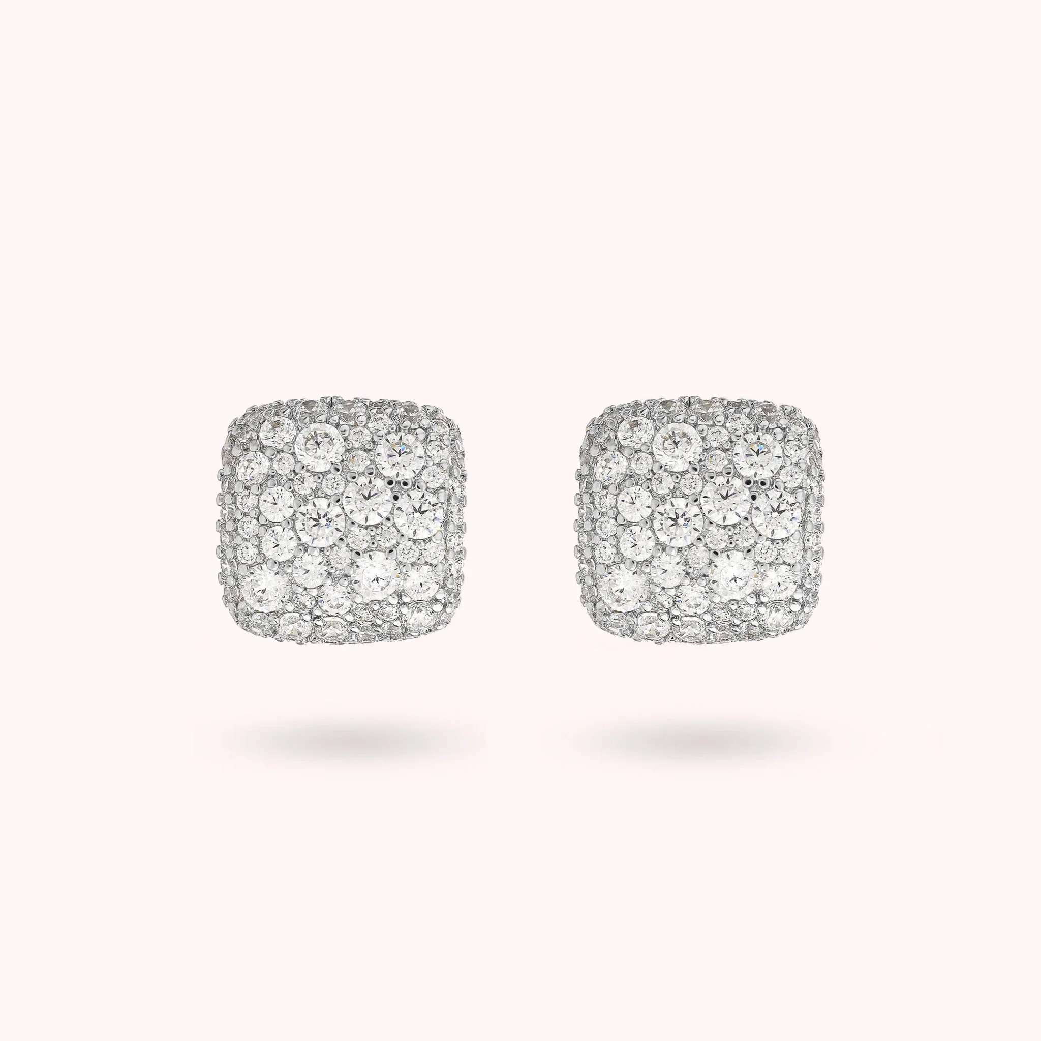 Orecchini Donna Bronzallure a Lobo Quadrati con Pavé di Cubic Zirconia
