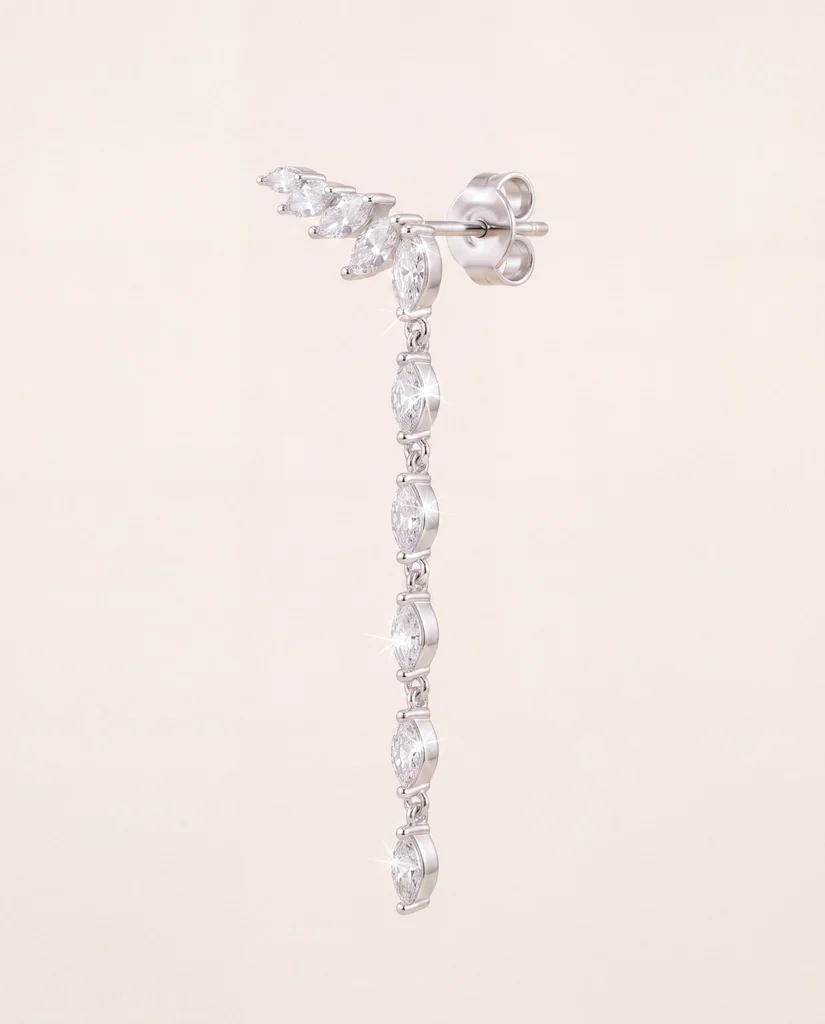 Orecchini Amabile Eternal Pendente con Zirconi Marquise Bianchi a Cascata 