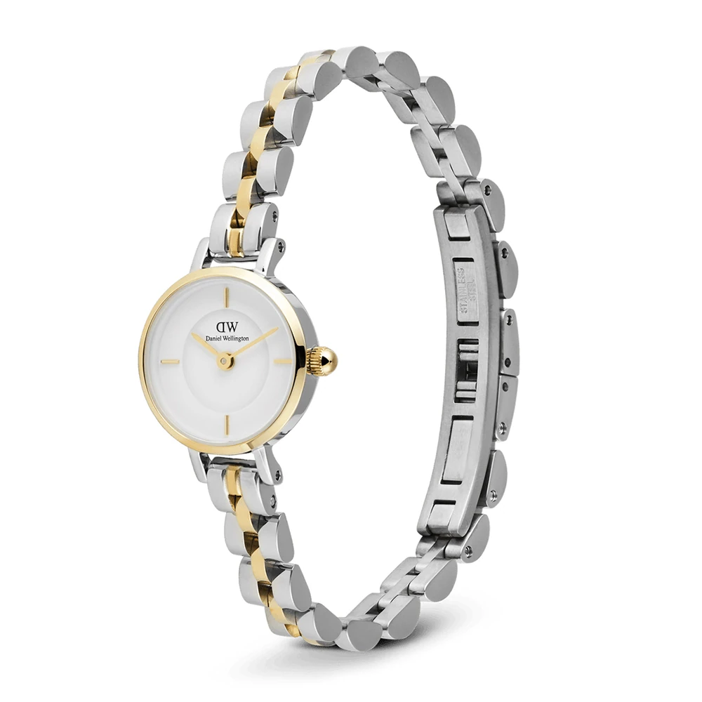 Orologio Donna Daniel Wellington Petite Mini al Quarzo con Quadrante Bianco 19 mm Cinturino Acciaio/Oro