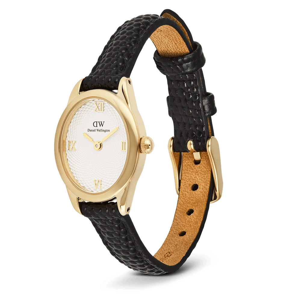 Orologio Donna Daniel Wellington Ophelia Mini al Quarzo con Quadrante Bianco 22 mm Cinturino in Pelle Nero