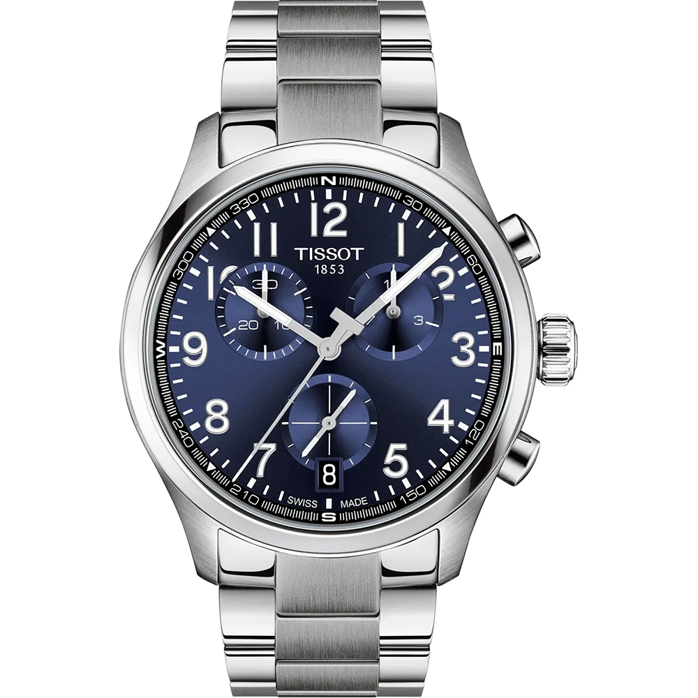 Orologio Uomo Tissot Chrono L al Quarzo con Quadrante Blu 42 mm 