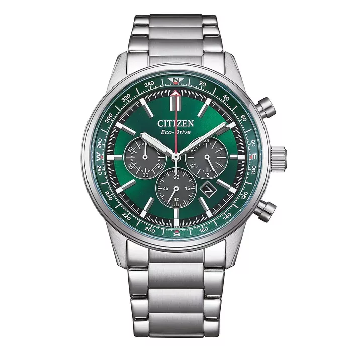 Orologio Uomo Citizen Sport Chrono con Quadrante Verde 42 mm 