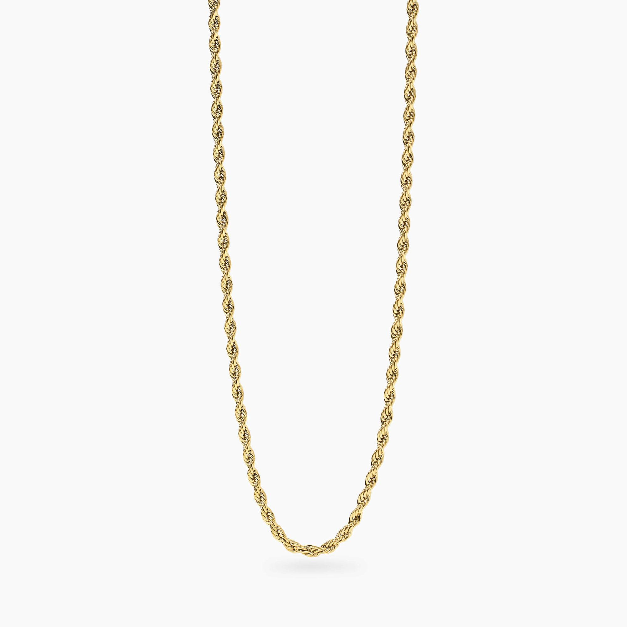 Collana Uomo Kidult Dorata con Catena Corda