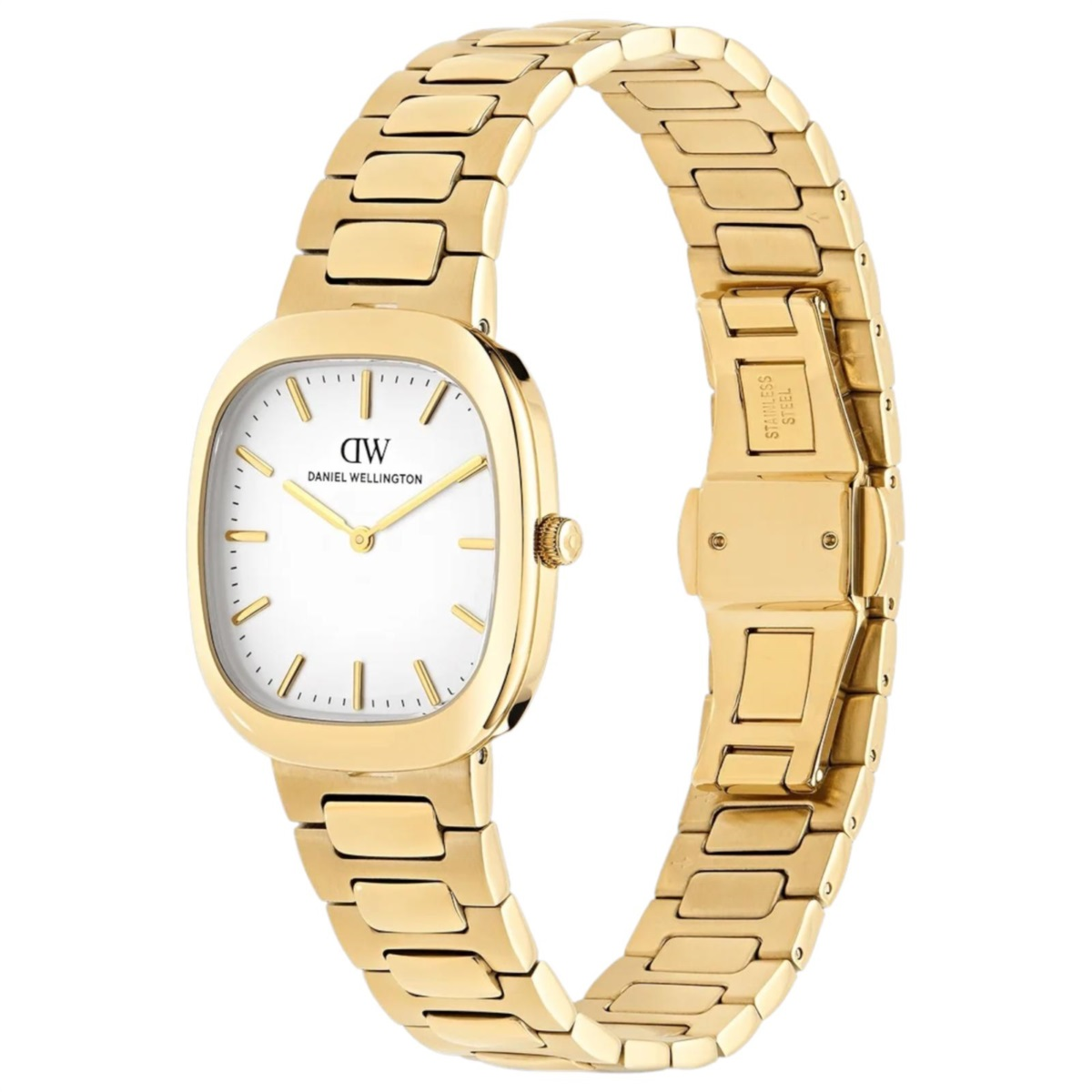 Orologio Donna Daniel Wellington Cort H-Link al Quarzo con Quadrante Bianco 38 mm Cinturino Dorato