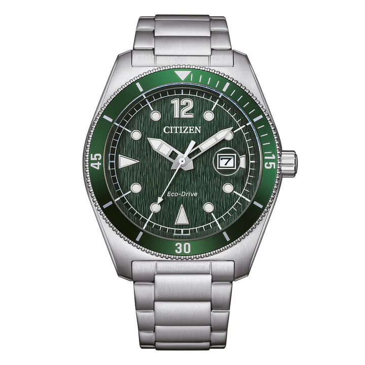 Orologio Uomo Citizen Marine Eco-Drive con Quadrante Verde 43 mm 