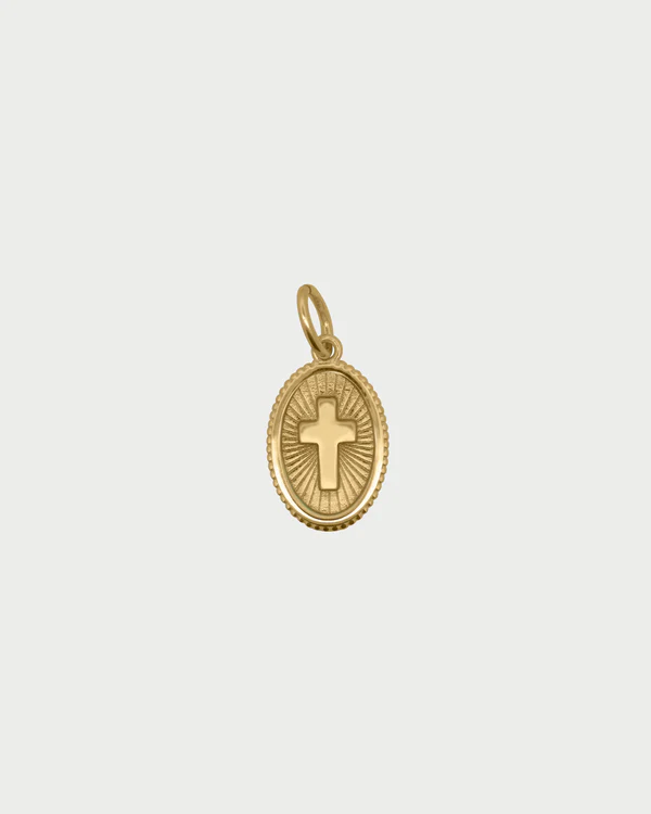 Charm Donna Rue Des Mille Croce Gold in Argento Dorato 