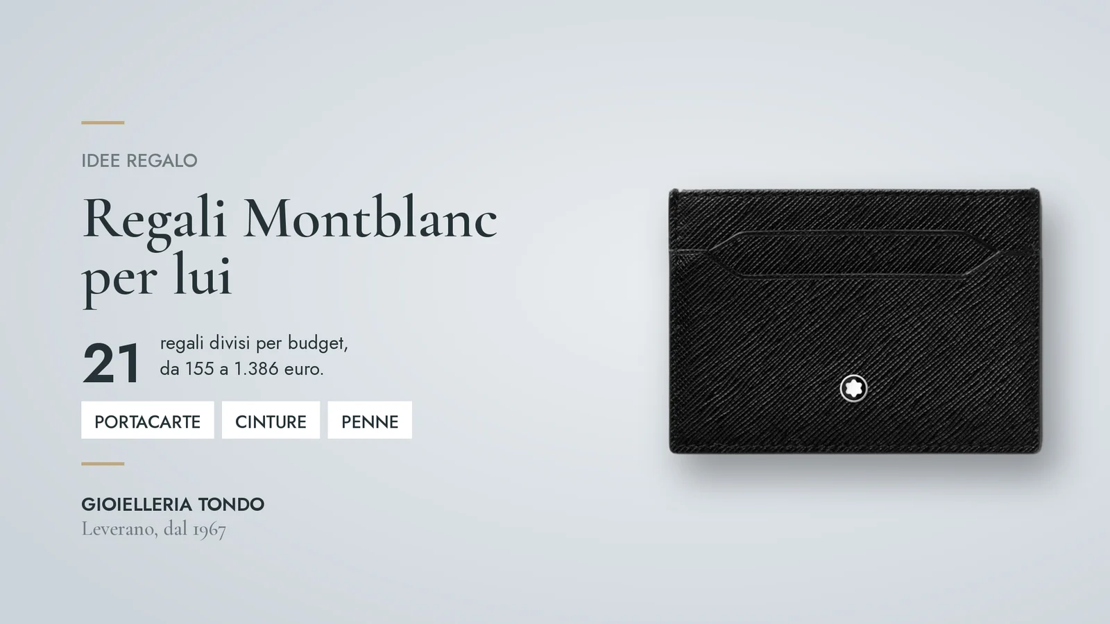 Regali Montblanc per lui: idee per fascia di prezzo