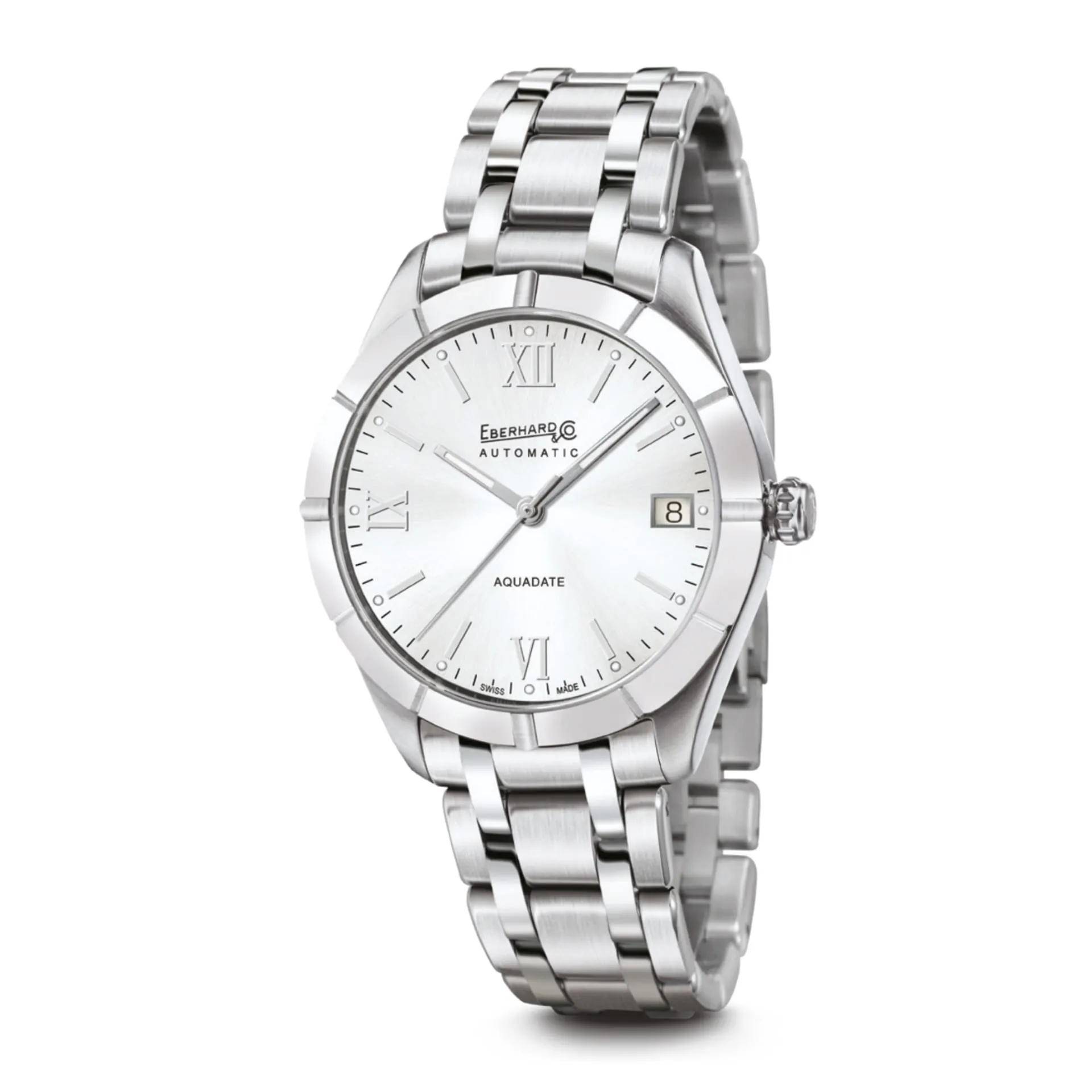 Orologio Uomo Eberhard Aquadate Grande Taille Automatico con Quadrante Silver 41 mm